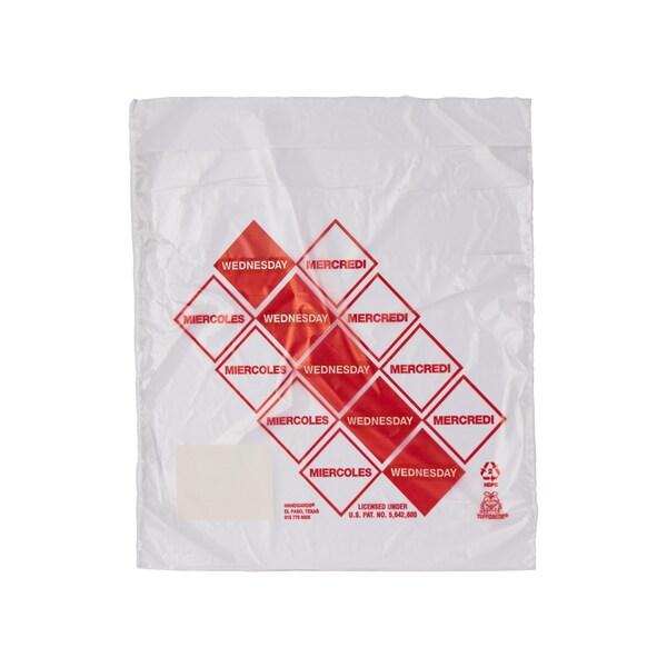 Tuffgards Tuff Gards 2M High Density Red Wednesday Preportioning Bag, PK2000 - 303679813