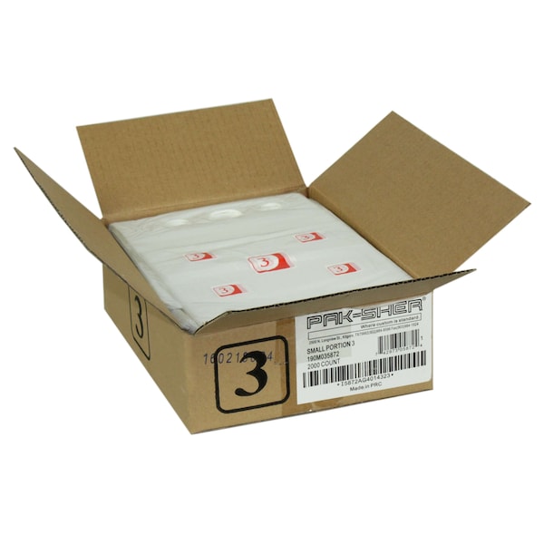 Pak-Sher Pak-Sher 6.3x7 No 3 Portion Food Storage Bag, PK2000 - 5872