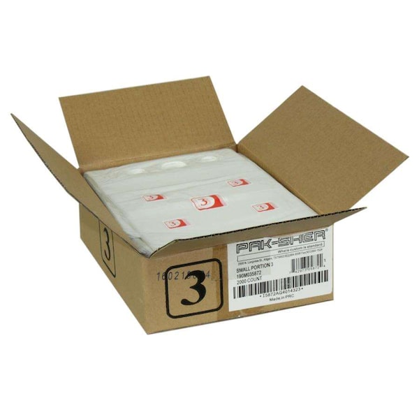 Pak-Sher Pak-Sher 6.3x7 No 3 Portion Food Storage Bag, PK2000 - 5872