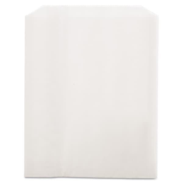 Bagcraft Grease-Resistant Single-Serve Bags, 6" x 7.25", White, PK2000 - 450019