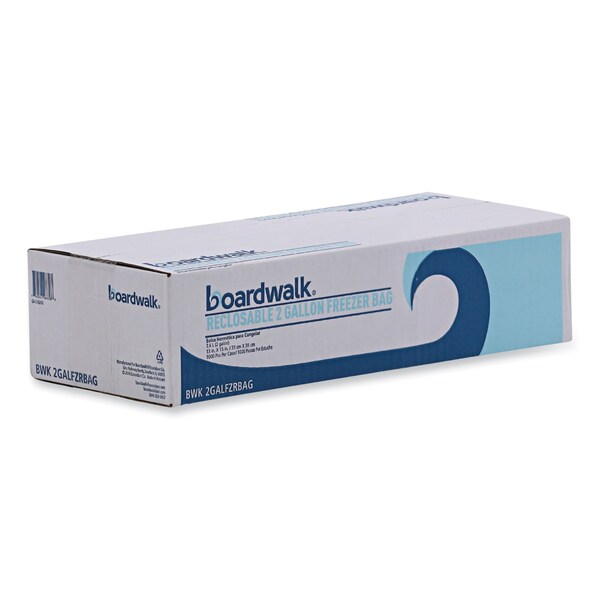 Boardwalk Reclosable Food Storage Bags, 2 gal, 2.7 mil, 13" x 15", Clear, PK100 - BWK2GALFZRBAG