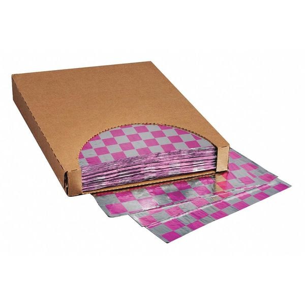 Crownhill Foil Sheets, Printed - Magenta Checkered, 10 1/2 x 13", PK500 - F-3764