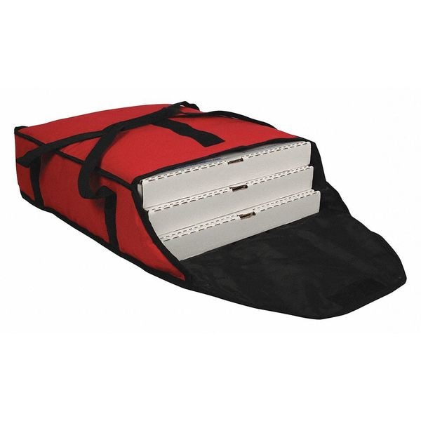 San Jamar Pizza Bag, Nylon, 20" x 18" x 6", Red - PB20-6