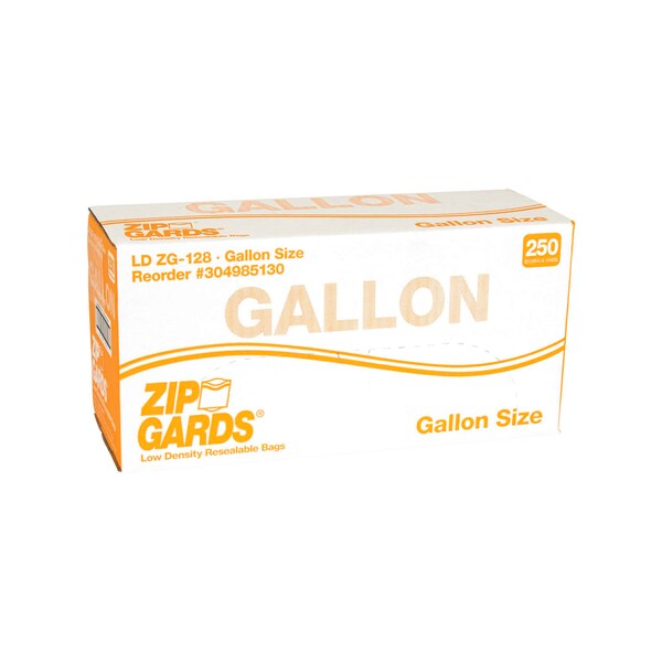 Zipgards Zipgards Low Density Recloseable 10.5"x10.5" Clear gal. Bag, PK250 - 304985130