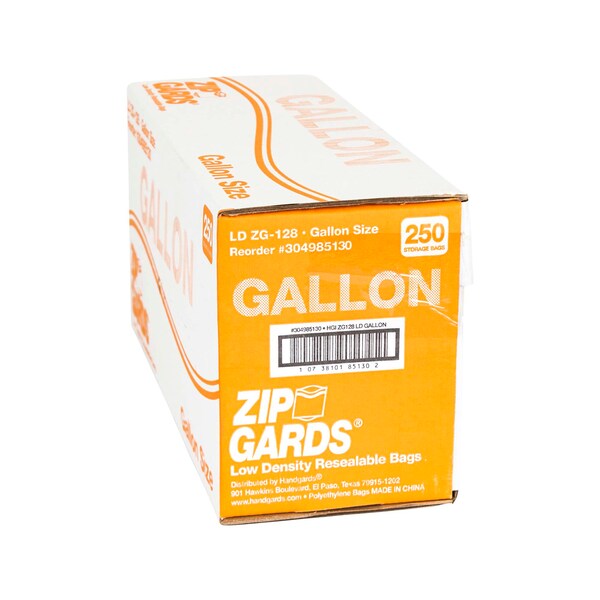 Zipgards Zipgards Low Density Recloseable 10.5"x10.5" Clear gal. Bag, PK250 - 304985130