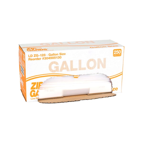 Zipgards Zipgards Low Density Recloseable 10.5"x10.5" Clear gal. Bag, PK250 - 304985130