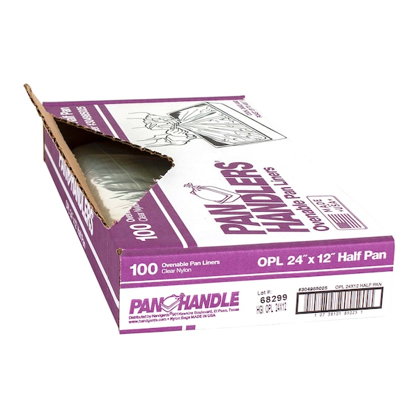 Panhandlers Pan Handlers 24"x12" Half Size 400 Degree Ovenable Pan Liner, PK100 - 304985025