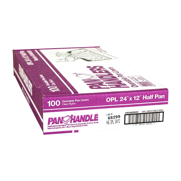 Panhandlers Pan Handlers 24"x12" Half Size 400 Degree Ovenable Pan Liner, PK100 - 304985025