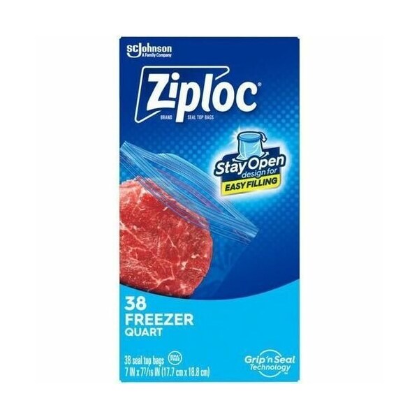 Sc Johnson Freezer Bags, 1 Quart, 7inx7-7/16in, 3 CL, 9PK - SJN351177