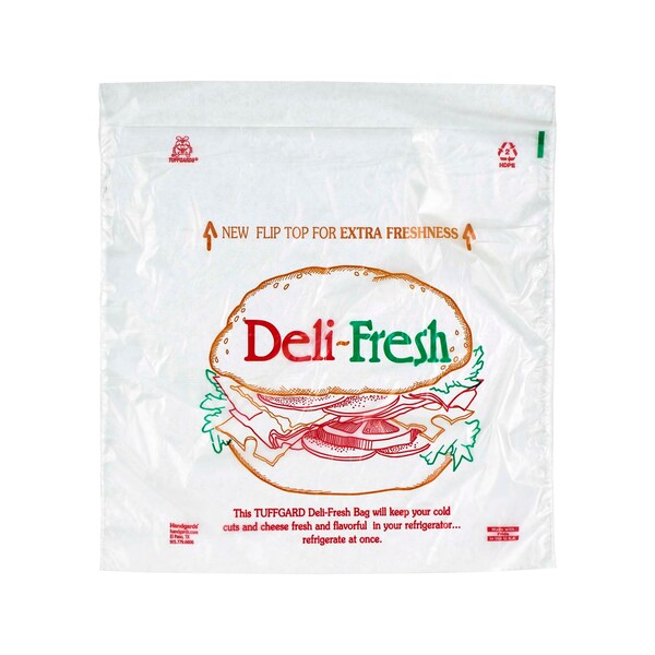 Tuffgards 8.5"x8.5" Printed Deli Fresh High Density Saddle Deli Bag, PK2000 - 303679640