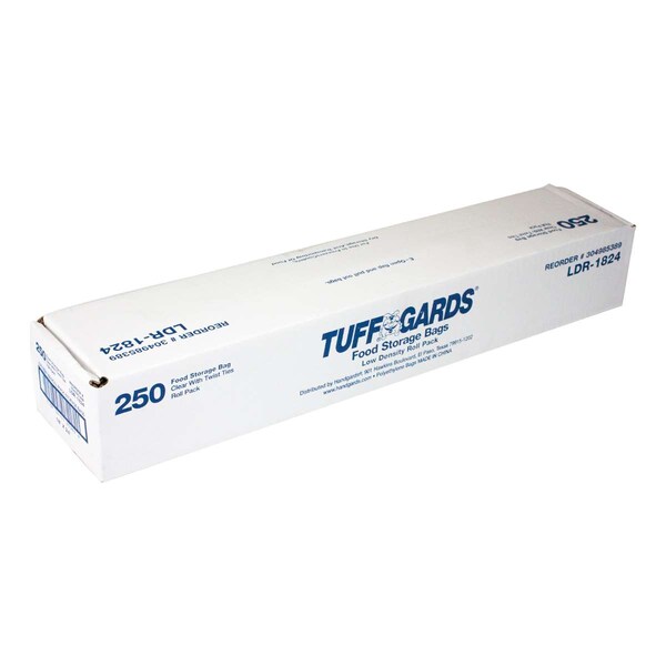 Tuffgards Tuff Gards 18"x24" Low Density Roll Pack Food Storage Bag, PK250 - 304985389
