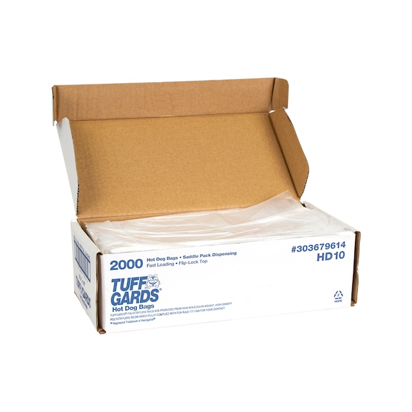 Tuffgards Handgards Tuffgards High Density Saddle Hot Dog Bag, PK2000 - 303679614