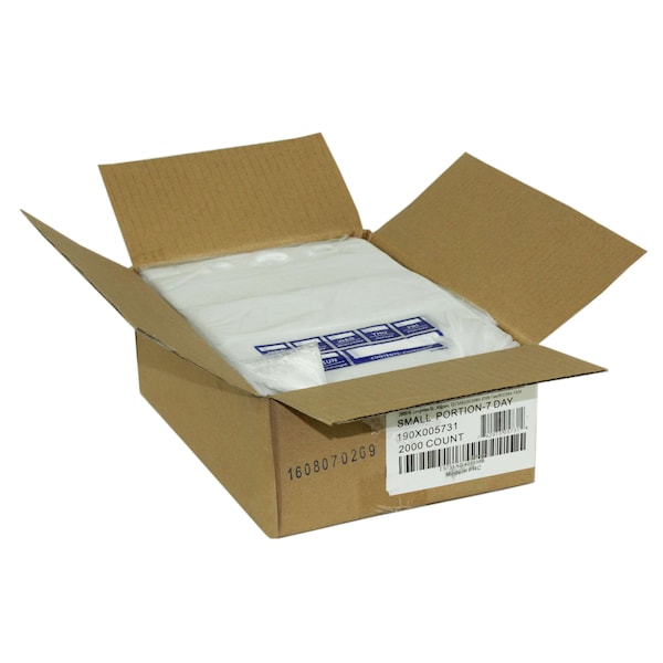 Pak-Sher Pak-Sher 7 Day Small Portion Food Storage Bag, PK2000 - 5731