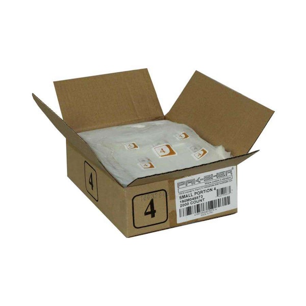 Pak-Sher Pak-Sher 6.3x7 No 4 Portion Food Storage Bag, PK2000 - 5873