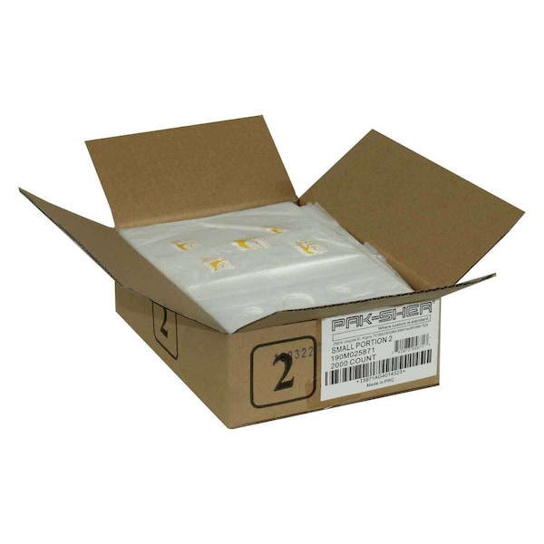 Pak-Sher Pak-Sher 6.3x7 No 2 Portion Food Storage Bag, PK2000 - 5871