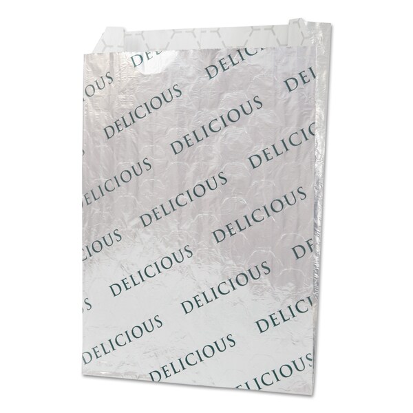 Bagcraft Foil/Paper/Honeycomb Insulated Bag, 2", 8" x 6", White, PK1000 - 300519