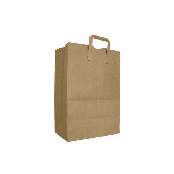 Ajm Packaging AJM Bag 70# Kraft Bag With Handle, PK300 - HS70NP3C