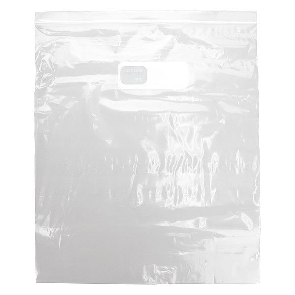 Reloc Zippit Freezer Bag, Zip, 2 gal., 13" x 15", PK100 - ZP-FREEZER-2GAL