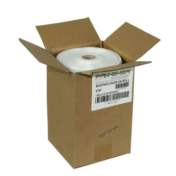 Pak-Sher Pak-Sher 27"x37" Clear Roll Bun Pan Bag, PK200 - 6787