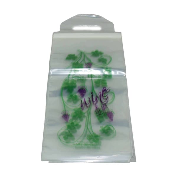 Pak-Sher Pak-Sher 6.7"x18"x3" Adhesive Seal Wine Bag, PK100 - 6343
