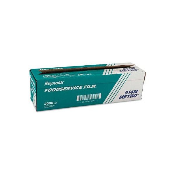 Reynolds Reynolds Wrap Metro Light-Duty PVC Film Roll w/Cutter Box, 18" x 2000 Ft., Clear - REY 914M