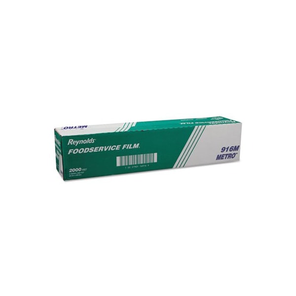 Reynolds Reynolds, METRO LIGHT-DUTY PVC FILM ROLL WITH CUTTER BOX, 24in X 2000 FT, CLEAR - 916M