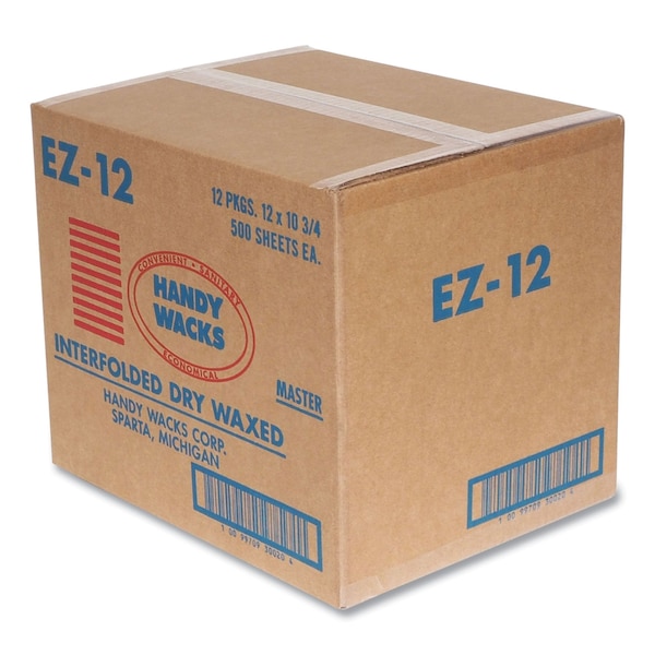 Handy Wacks Interfolded Dry Waxed Paper, 10.75 x 12, 6000PK - EZ12