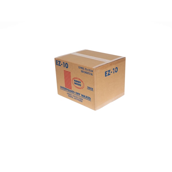 Handy Wacks 10"x10.75" Economy Grade Interfolded Deli Dry Wax Paper, PK6000 - EZ-10N