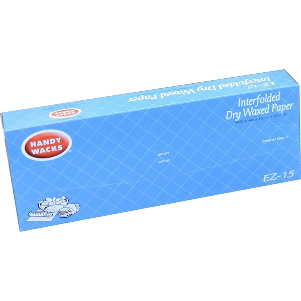 Handy Wacks Handy Wacks 15"x10.75" Interfolded Dry Wax Deli Paper, PK6000 - EZ-15N