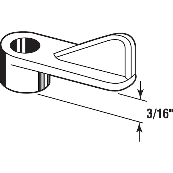Prime-Line Plastic Screen Clip, 3/16 in., Gray 100 Pack - PL 14544