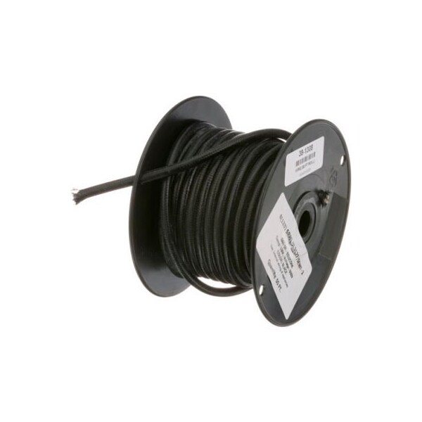 Allpoints Allpoints 38-1308 High Temperature Wire, No 8 Gauge, Stranded SF2, Black, 50' Roll - 381308