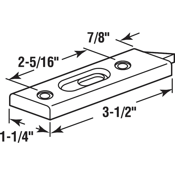 Prime-Line Tilt Latch, Spring-Loaded, Black, Plastic, 2-1/16 in. Hole Centers 2 Pack - F 2725