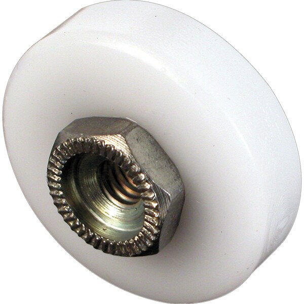 Prime-Line 7/8 in., Flat Roller Ball Bearing Tub Enclosure with Threaded Hex Hub 2 Pack - M 6003