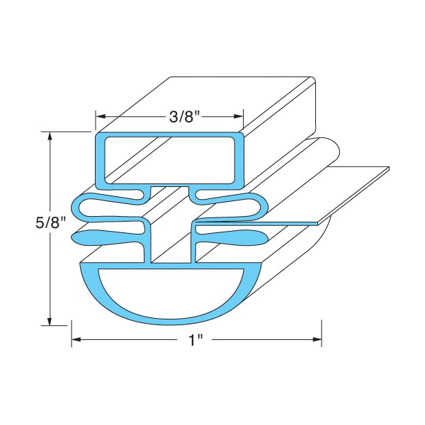 Turbo Air Door Gasket For - Part No Trbam272300100 - TRBAM272300100