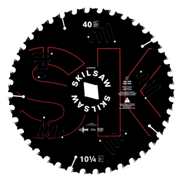 Skil SKIL 10-1/4 in. D X 13/16 in. Carbide Tipped Circular Saw Blade 40 teeth 1 pc - 76240