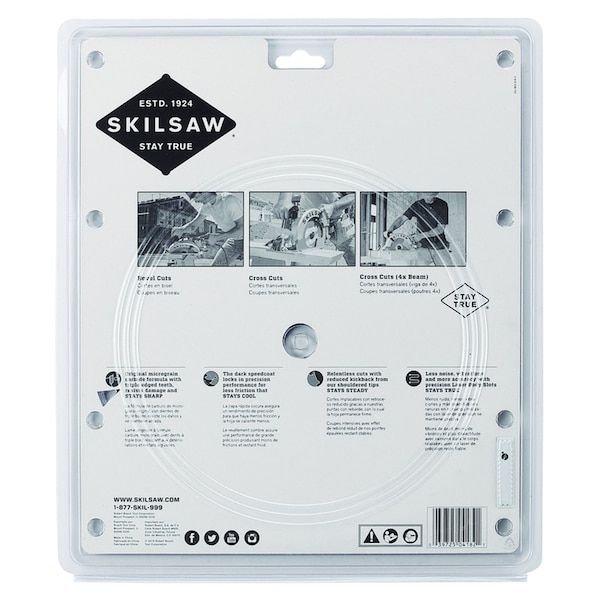Skil SKIL 10-1/4 in. D X 13/16 in. Carbide Tipped Circular Saw Blade 40 teeth 1 pc - 76240
