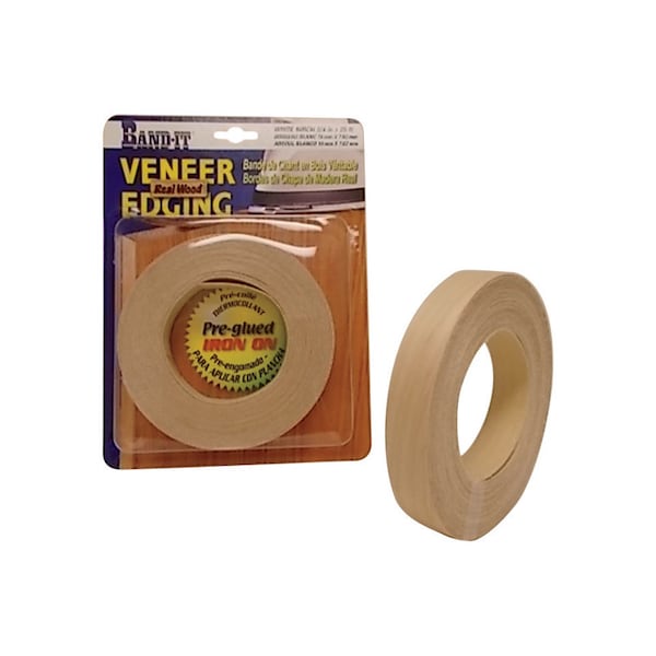 Band-It Band-It 0.75 in. W X 25 ft. L Prefinished White Birch Wood Veneer Edge Banding - 34250