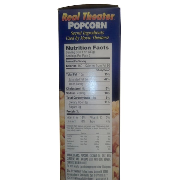 Whirley Pop Wabash Valley Farms Real Theater Butter Popcorn 27.5oz. oz Boxed - 43615