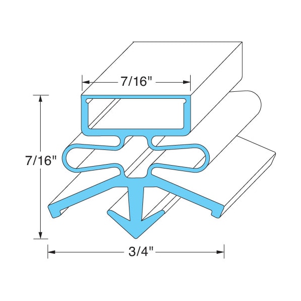 True Drawer  Gasket 12 3/4" X 25 13/16" - 810815