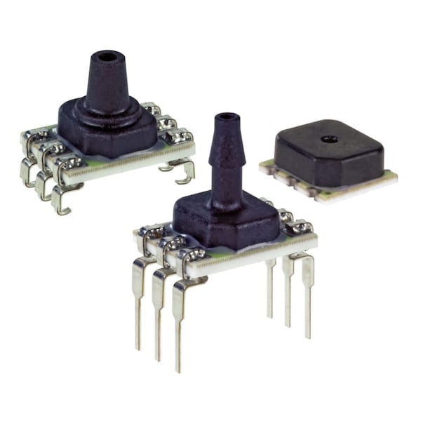 Sensor piezorresistivo de presión, Gage, Mín 0Psi, Máx 1Psi, 0.25%, 1-4V, Rectangular, Montaje en superficie - ABPLANN001PG2A5