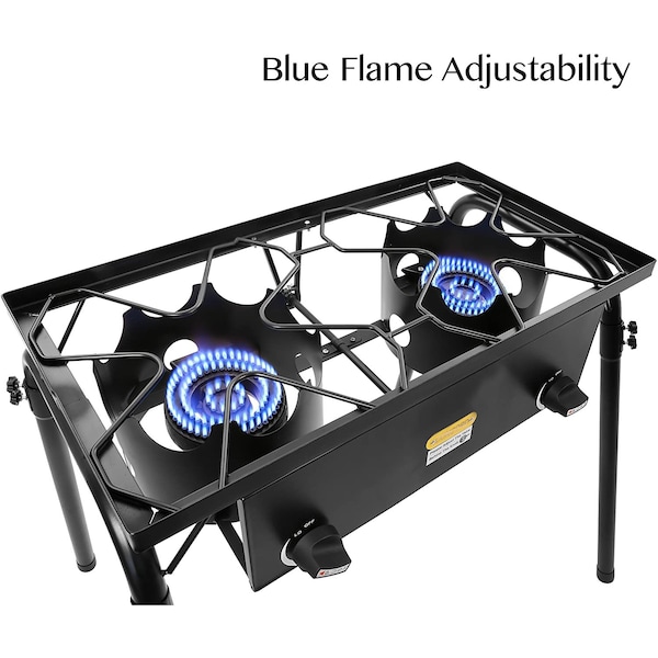 Concord Double Burner Outdoor Stand Stove Cooker w/ Regulator Brewing Supply - B-7841