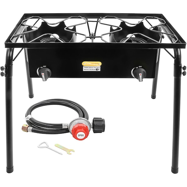 Concord Double Burner Outdoor Stand Stove Cooker w/ Regulator Brewing Supply - B-7841