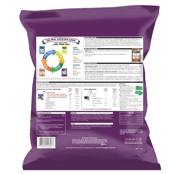 Jonathon Green Jonathan Green Mag-I-Cal Plus for Lawns in Alkaline and Hard Soil Annual Program Lawn Conditioner Fo - 11356