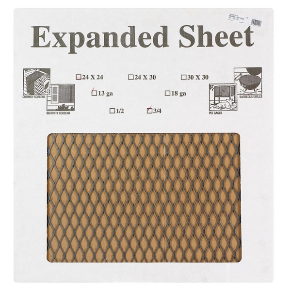 Steelworks SteelWorks 24 in. 24 in. Uncoated Steel Expanded Sheet - 11780