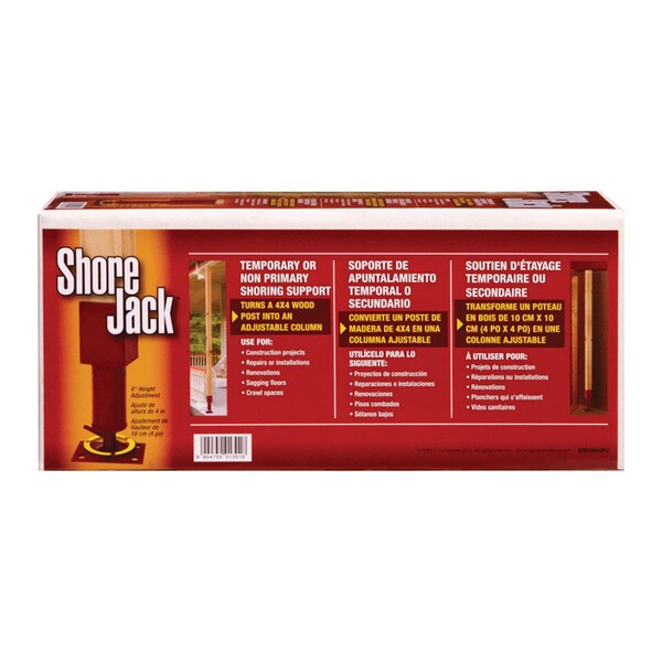 Shore Jack Tiger Brand Jack Post 4 in. D X 18.3 in. H Temporary Shore Jack 24700 lb - S301944PC