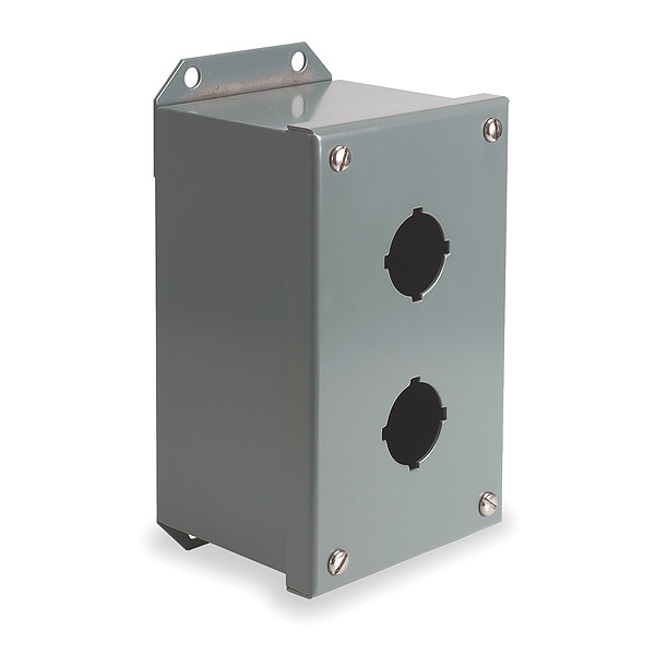 Caja para Botón Pulsador Schneider Electric, 30mm, 2 Orificios, Metálica - 9001KYAF2.