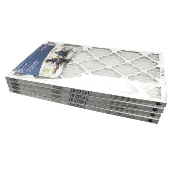 Carrier MERV 8 1" Filter, PK4 - 16X25X1-M8-C-P4