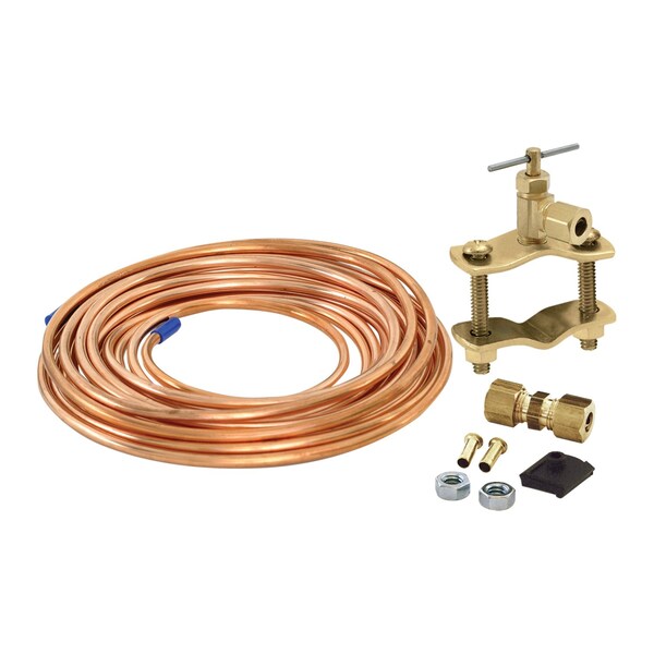 Keeney Mfg Eastman 1/4 in. Compression X 1/4 in. D Compression 15 ft. Copper Installation Kit - 48398