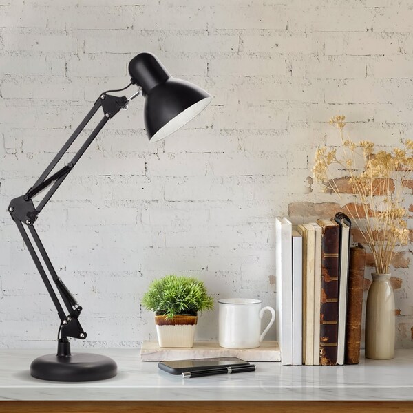 Newhouse Newhouse Lighting Wright Architect 24 in. Black Desk Lamp - NHDK-WR-BK