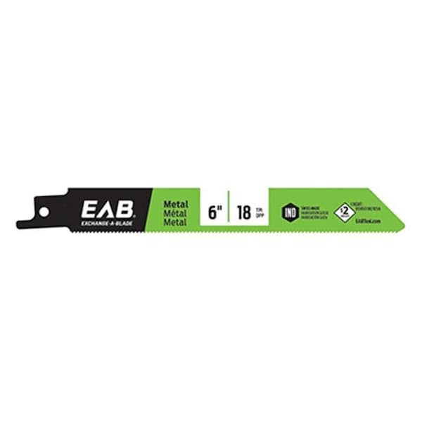 Eab Tool Usa EAB Tool USA 257297 6 in. x 18 TPI Reciprocating Saw Blade for Cutting Metal; Pack of 25 - 257297